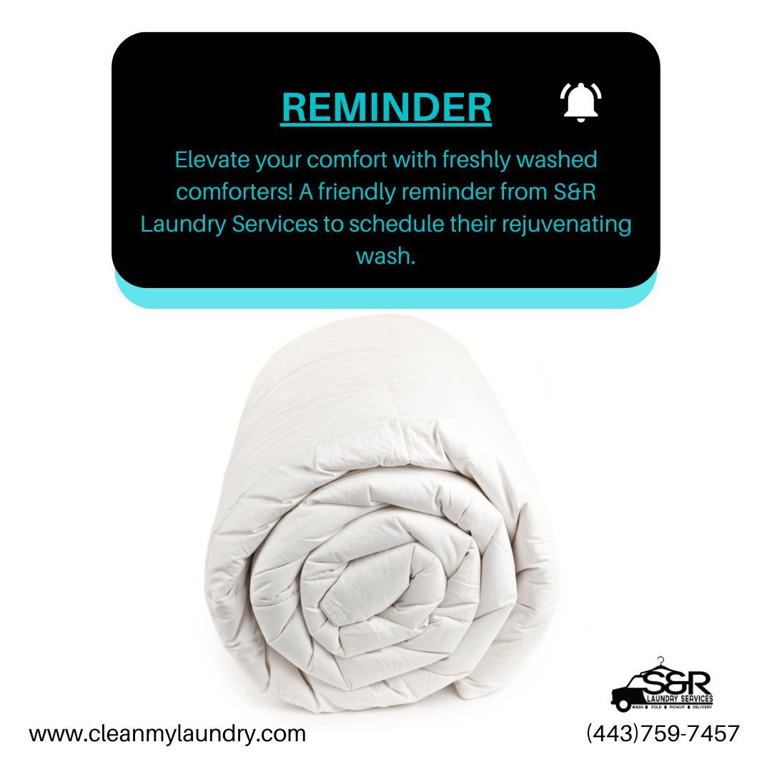 laundrysr's tweet photo. Indulge in the comfort of freshly laundered comforters! A gentle reminder from S&R Laundry Services to schedule their rejuvenating wash for a cozy experience.
๐ @S&R Laundry Services!
https://t.co/0jzEn4PQn4
..
..
#cleanmylaundry #trust #laundry #dryclean #laundryservice https://t.co/Ljdvnqwr7B