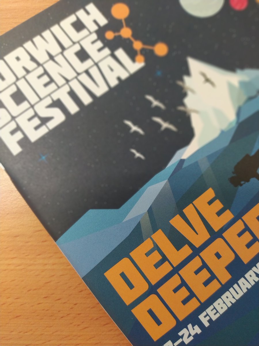 DrDunkyJim's tweet image. Picked a copy of the @NorwichSciFest programme from @TheForumNorwich. What a brilliant range of talks and events! Modesty should prevent me from highlighting any one in particular.....but...😀 #ShamelessPlug #FreeEvent #SciComm