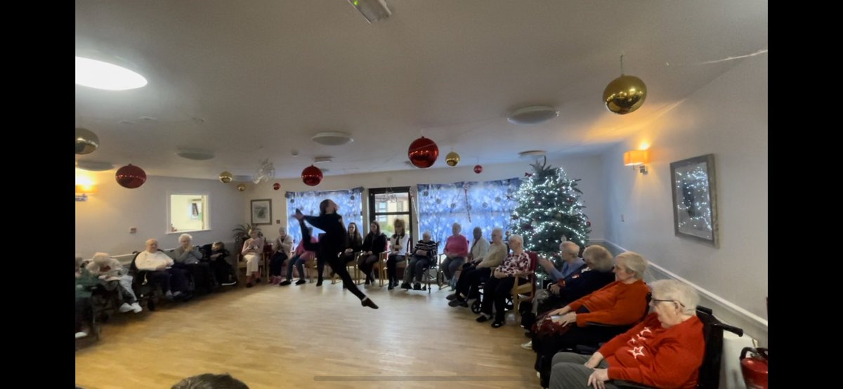Some photos from our annual Christmas party visit to our local care home (1) 🎄 the pupils did an amazing job singing, dancing and playing music for residents before a lovely lunch with Christmas party games 💜 <a href="/pupilparly/">GHS Pupil Parliament</a> <a href="/Greenfaulds_HS/">Greenfaulds HS</a>