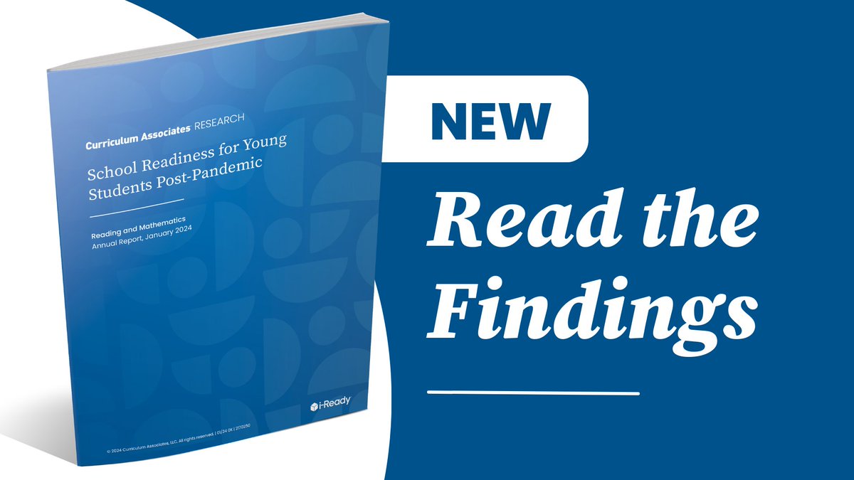 The data in our new report on #SchoolReadiness offers groundbreaking insights into the latent impacts of the pandemic disruptions on children who were 1-4 years old when school and childcare closures began. Learn more: bit.ly/3vFnq68

#iReady #EdChat #EdTech #EdResearch