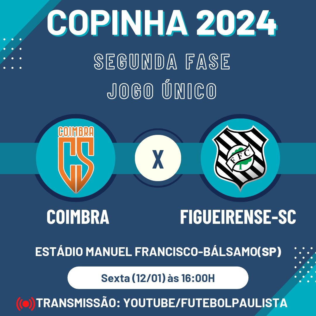 mineiromodulo2's tweet photo. DIA DE DECISÃO🏆⚽

Hoje tem mineiros na Copinha 2024, confira os jogos de hoje(12/01) da Segunda Fase disputada em jogo único. https://t.co/x4Ar5zgCsE
