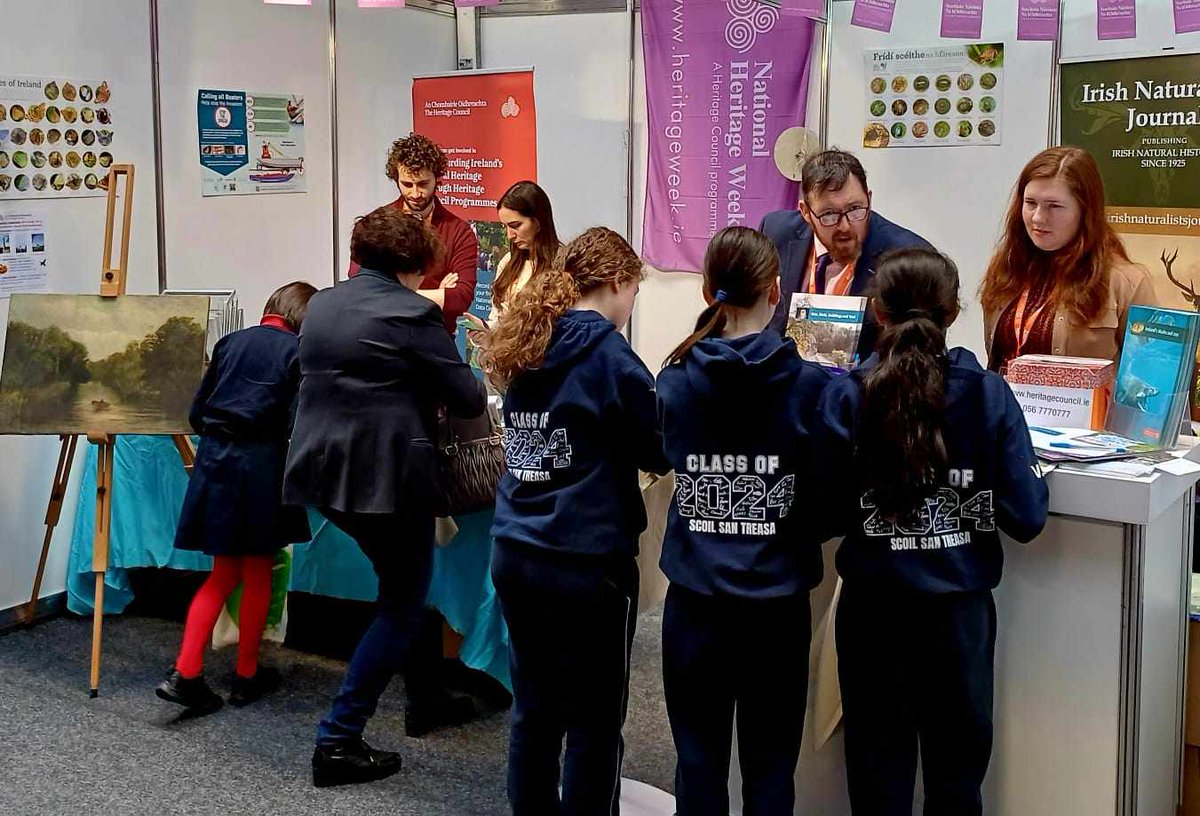 A great day yesterday at #BTYSTE2024 with lots of interest in conservation science. Huge thanks to our Conservation Intern and Conservation Research Scientist from @NGIreland and to Eoin and Marian from The Heritage Council.