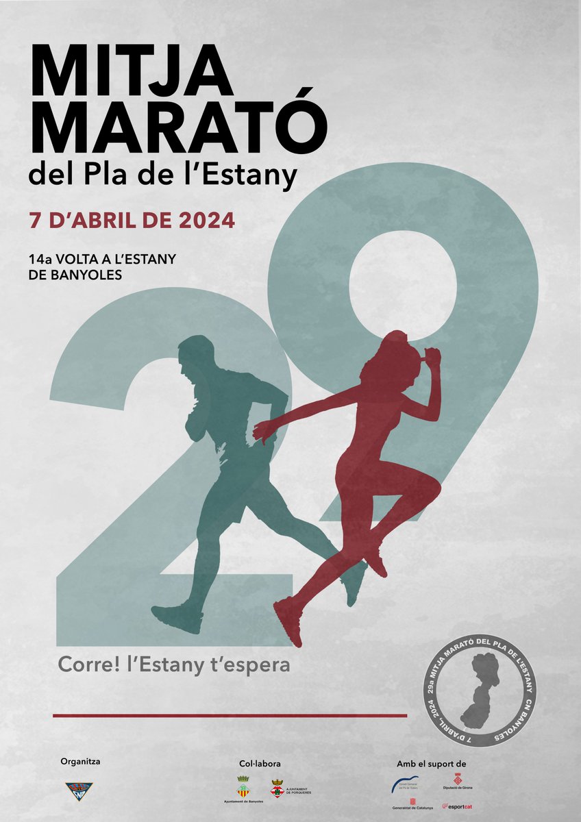 Ja tenim aquí el cartell oficial de la 29a Mitja Marató!🙌
Inscripcions a 👉cnbanyoles.cat/competicions/m…