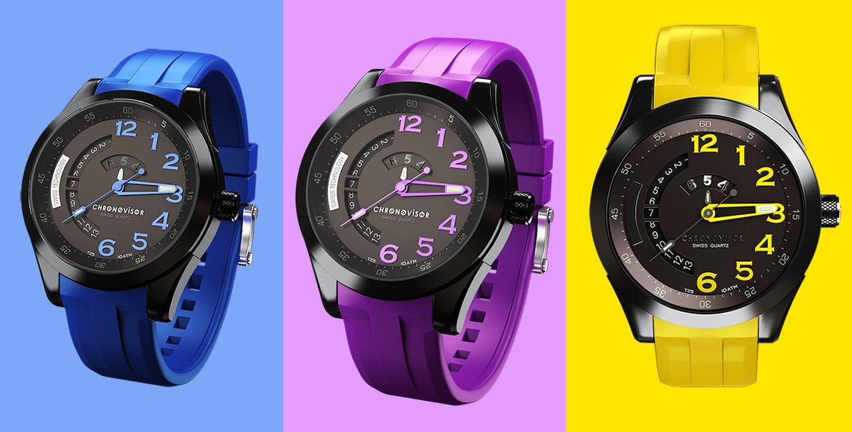 The Chronovisor CVNM7103.
An eye-catching dial with Swiss Quartz, date display and self-powered gas tubes for a powerful and reliable luminous effect.

chronovisor.ch