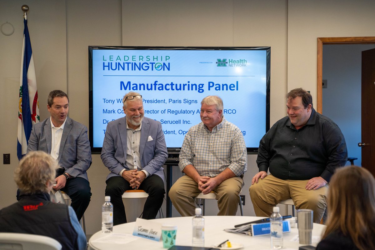 Yesterday's Leadership Huntington, presented by Marshall Health Network, started their manufacturing session at <a href="/MUAdvMfg/">Marshall Advanced Manufacturing Center</a> hearing from several local and successful manufacturers. We wrapped up the day with a tour of <a href="/Rubberlite/">Rubberlite, Inc.</a>. #YesWV #LeadershipHuntington