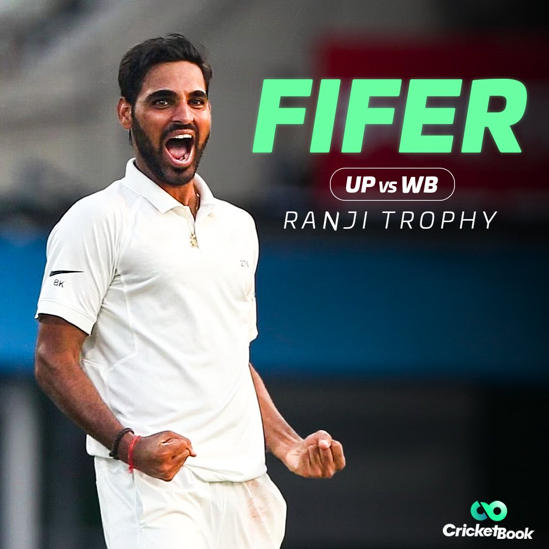 cricketbook_'s tweet photo. Bhuvaneshwar Kumar is back in Ranji after 6-long years and he is doing what he does the best!

#Bhuvi #BhuviIsBack #BhuvaneshwarKumar #Fifer #UPvsWB #UttarPradesh #WestBengal #Ranji #RanjiTrophy #CricketBook https://t.co/Ej8csl1voW