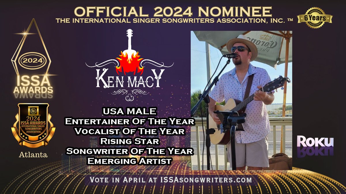 Great way to start 2024! Thank you @ISSAsongwriters for the nominations! #Thankyou #livingthedream