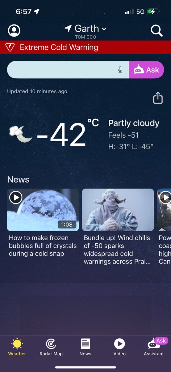 This is why an EV work truck, won’t work in the prairies!
It has nothing to do with climate change… It gets this damn cold every year!