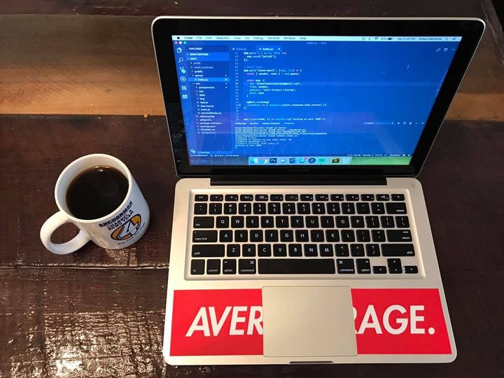 drewclemcr8's tweet photo. My old laptop had a giant reminder of my coding skills.
#averagesquad https://t.co/dpryUblvCh