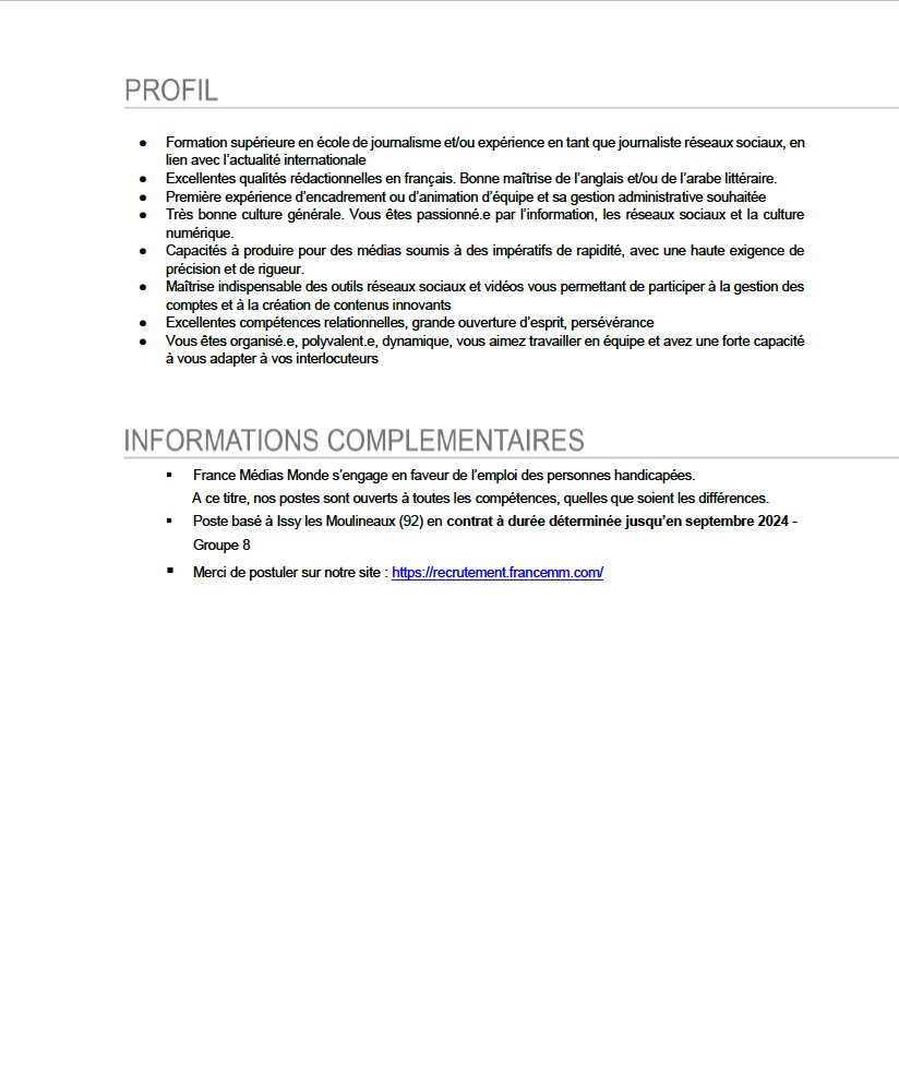 Collègues #journalistes, FMM recherche un.e adjoint.e aux réseaux sociaux de <a href="/FRANCE24/">FRANCE 24</a>, <a href="/RFI/">RFI</a> et <a href="/MC_Doualiya/">مونت كارلو الدولية / Monte Carlo Doualiya</a> pour un remplacement jusqu'en septembre. 

Pour postuler ➡️ fmm.io/11g5.x