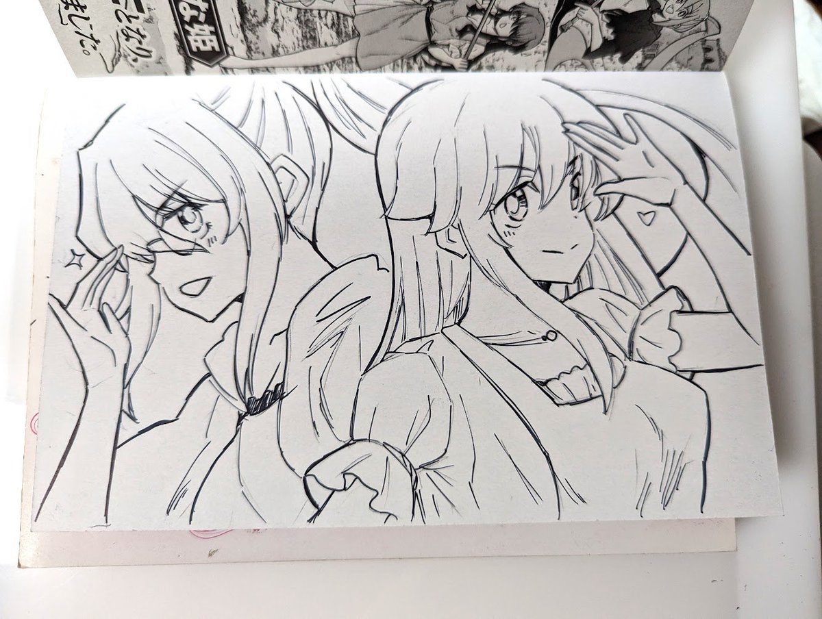 時間はかかるけど、下書きを転写した方がうまくいく感じする。 