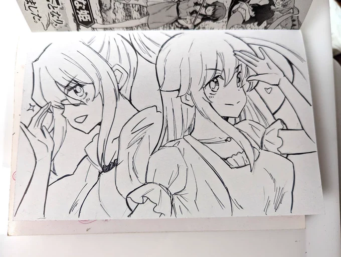 時間はかかるけど、下書きを転写した方がうまくいく感じする。 
