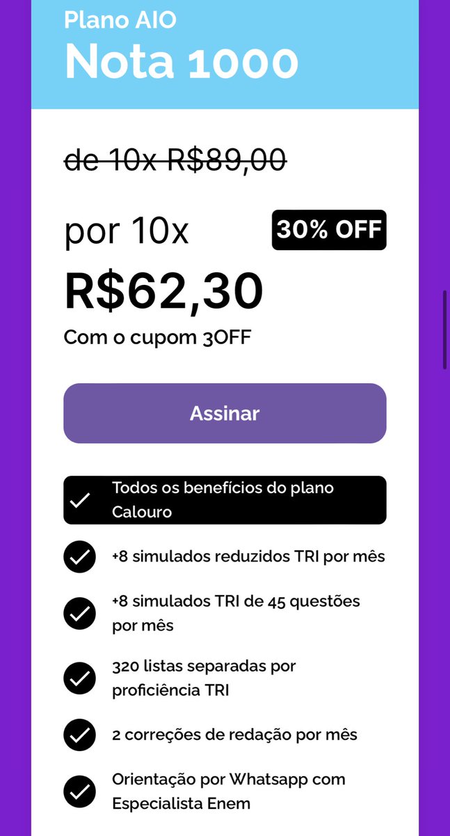 studywanala_'s tweet image. ❗️genteee a AIO tá com uma promoção incrível de 30% válida para todos os planos! 
*promoção válida até dia 26/01*

massss como tudo que é bom nessa plataforma ainda pode melhorar, com o meu cupom 🏷️ANALA4OFF vocês conseguem 40%, também em todos os planos 🥳