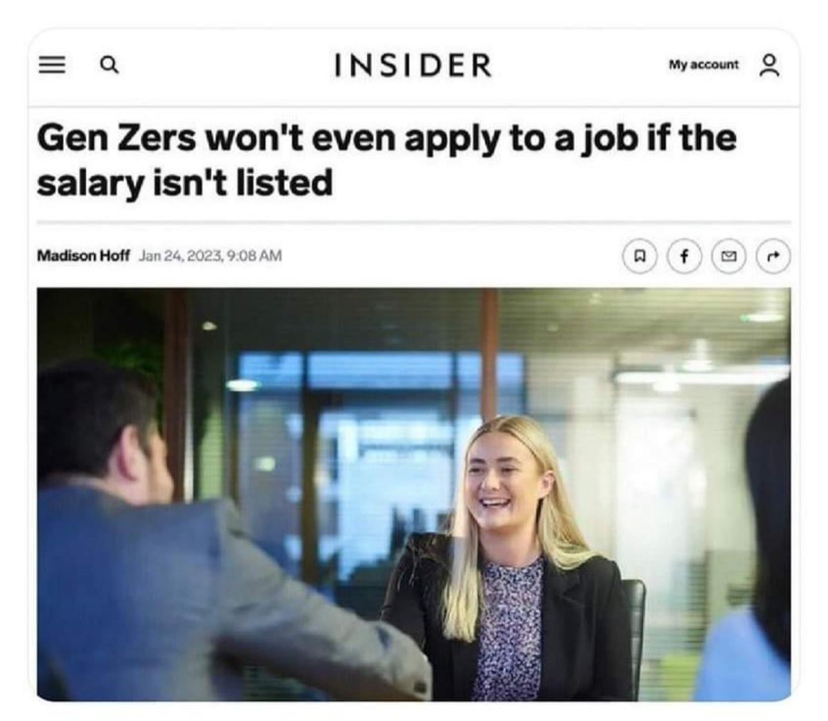mcsquared34's tweet photo. Gen Z is destroying the economy by not putting up with BS and demanding transparency from employers https://t.co/sRpnm9NCw6
