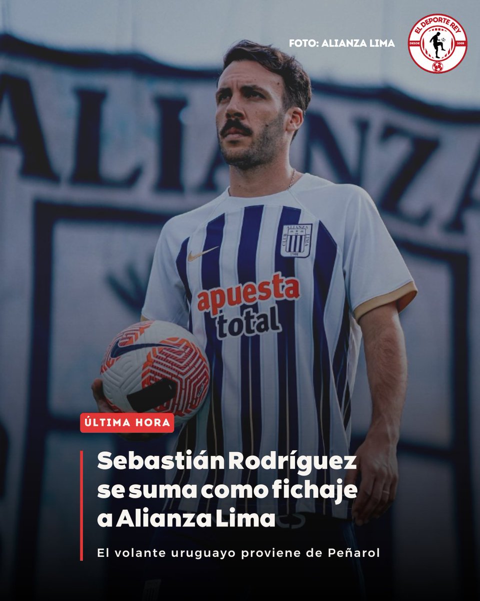 eldeportereyweb's tweet photo. 🗞️ ¡𝗟𝗹𝗲𝗴ó 𝗲𝗹 "𝗕𝗶𝗴𝗼𝘁𝗲"! 👨El mediocampista uruguayo 🇺🇾 es el último refuerzo del cuadro blanquiazul de cara a la campaña 2024.
#SebastianRodriguez | #AlianzaLima https://t.co/SYLcBwQkBd