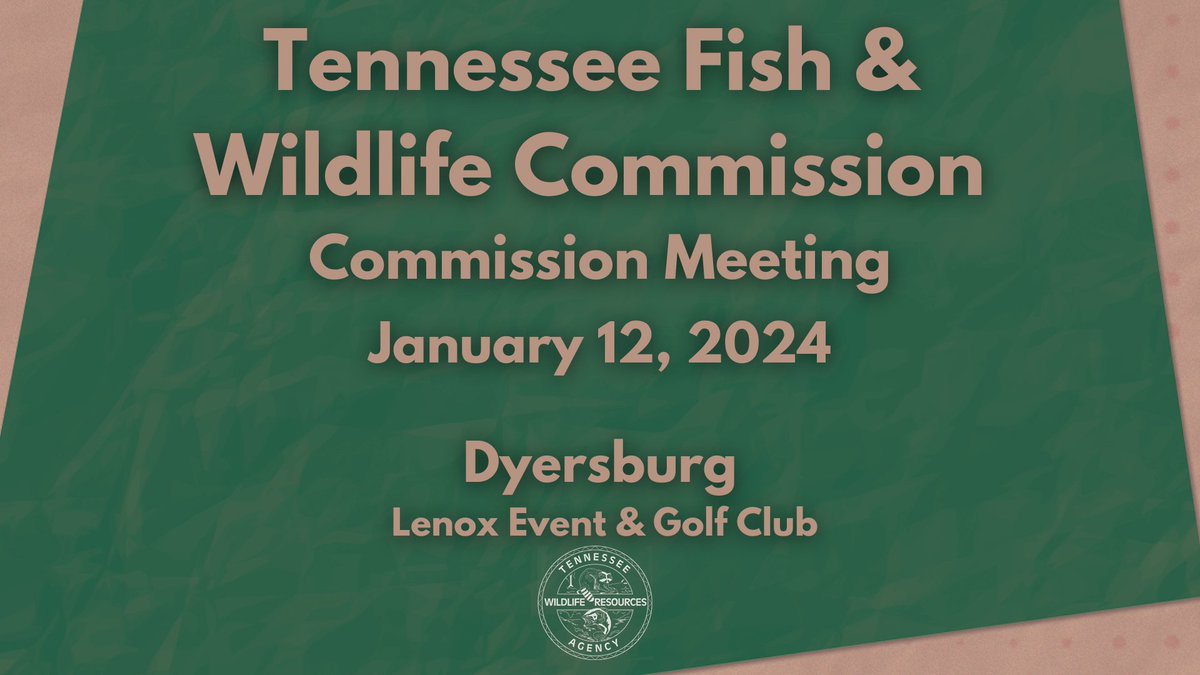 Join us LIVE at 9 a.m. CST for the Tennessee Fish and Wildlife Commission meeting. Watch: youtube.com/live/ke05qwHyl…