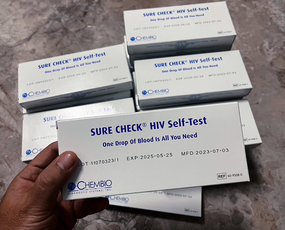 I have 30 self-test kits for #HIV . I'll give them to people who live near Cebu City and can't go to a testing facility. I'll tell you how to get one soon.

#HIVtesting #surecheck #selfcare #chembio #PLHIV #PLHIVdiaries #PLHIVCebu