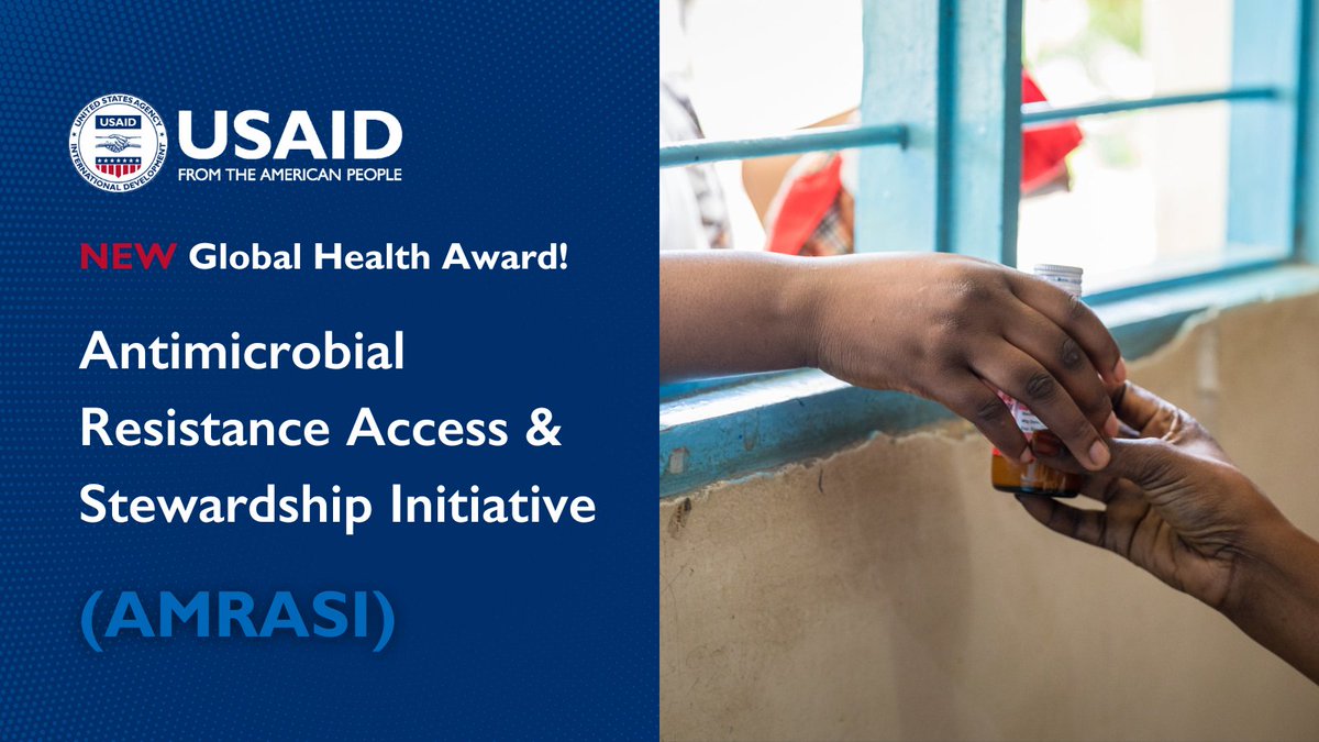 Antimicrobial resistance #AMR🚫🦠 poses one of the greatest threats to #GlobalHealthSecurity @USAID is proud to partner w/ @CHAI_health & #GETF to lead AMRASI, an initiative to address diagnostic + antimicrobial gaps while championing responsible use. ➡️ow.ly/pgyy50Qqnua