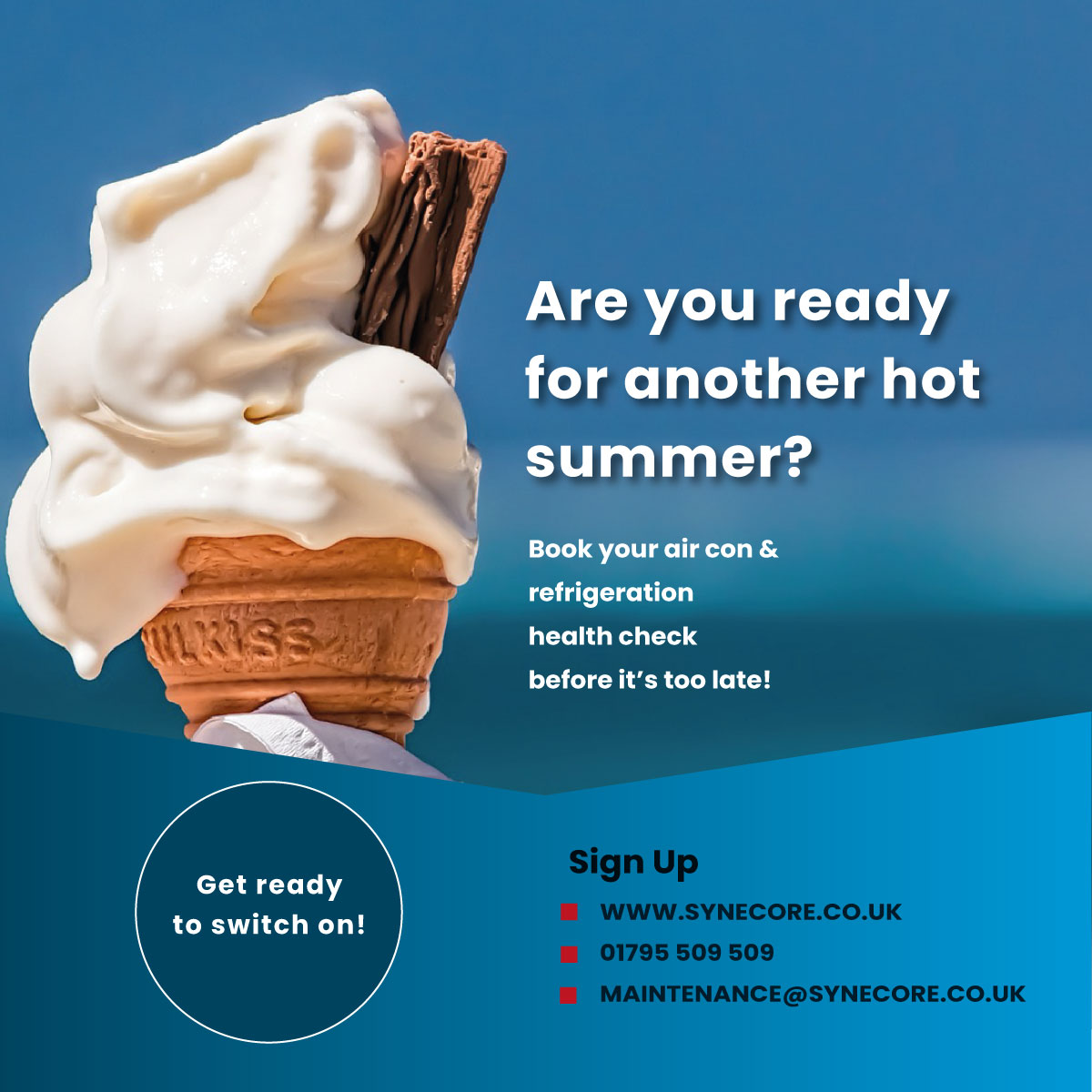 When your #aircon and #refrigeration stops working during the peak of #summer ☀️ and you can't get hold of an engineer, you'll wish you signed up to Synecore's #HVAC and Refrigeration PPM service. 😊 Fortunately, it's not too late! Sign up: maintenance@synecore.co.uk.