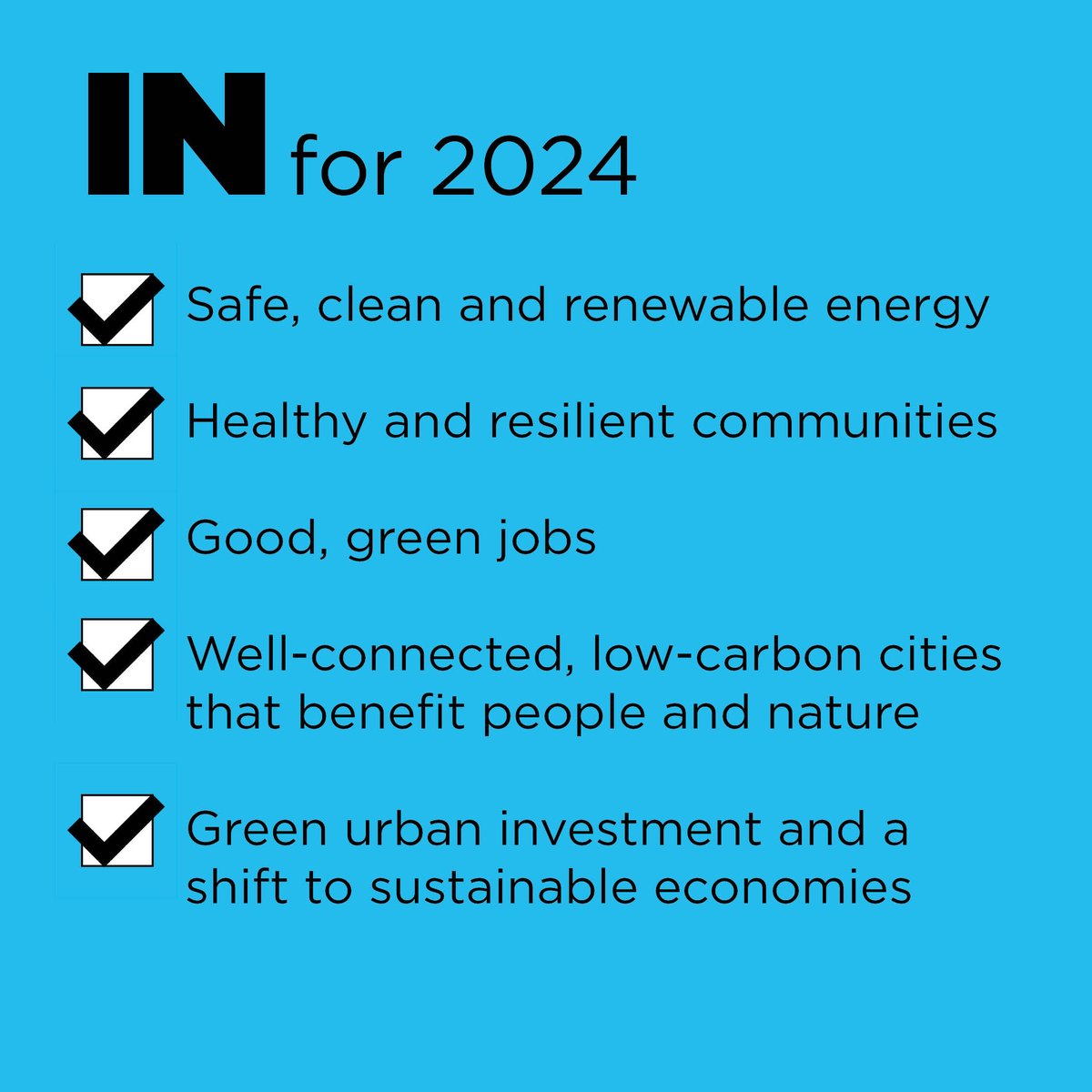 c40cities's tweet photo. 2024, we're ready for you. What's on your list of "ins" and "outs"? https://t.co/9ihDGM7Aos