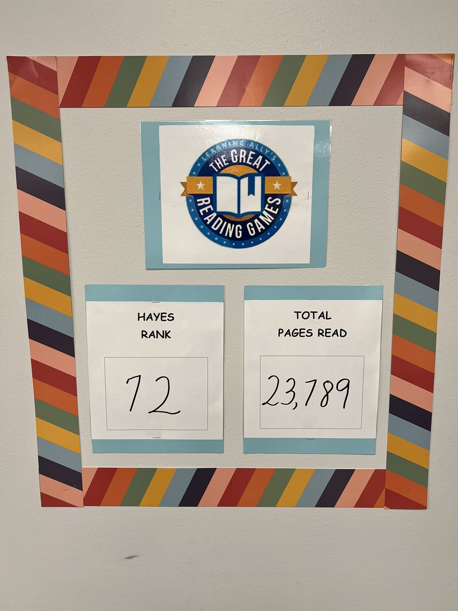 Learning Ally’s Great Reading Games have begun. Let’s go Hayes Hawks📚#HayesHawks #katyisddyslexia #grg24
