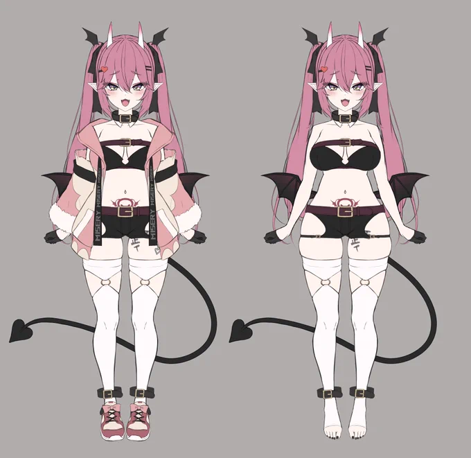 デザイン中のメスガキサキュバスちゃん 