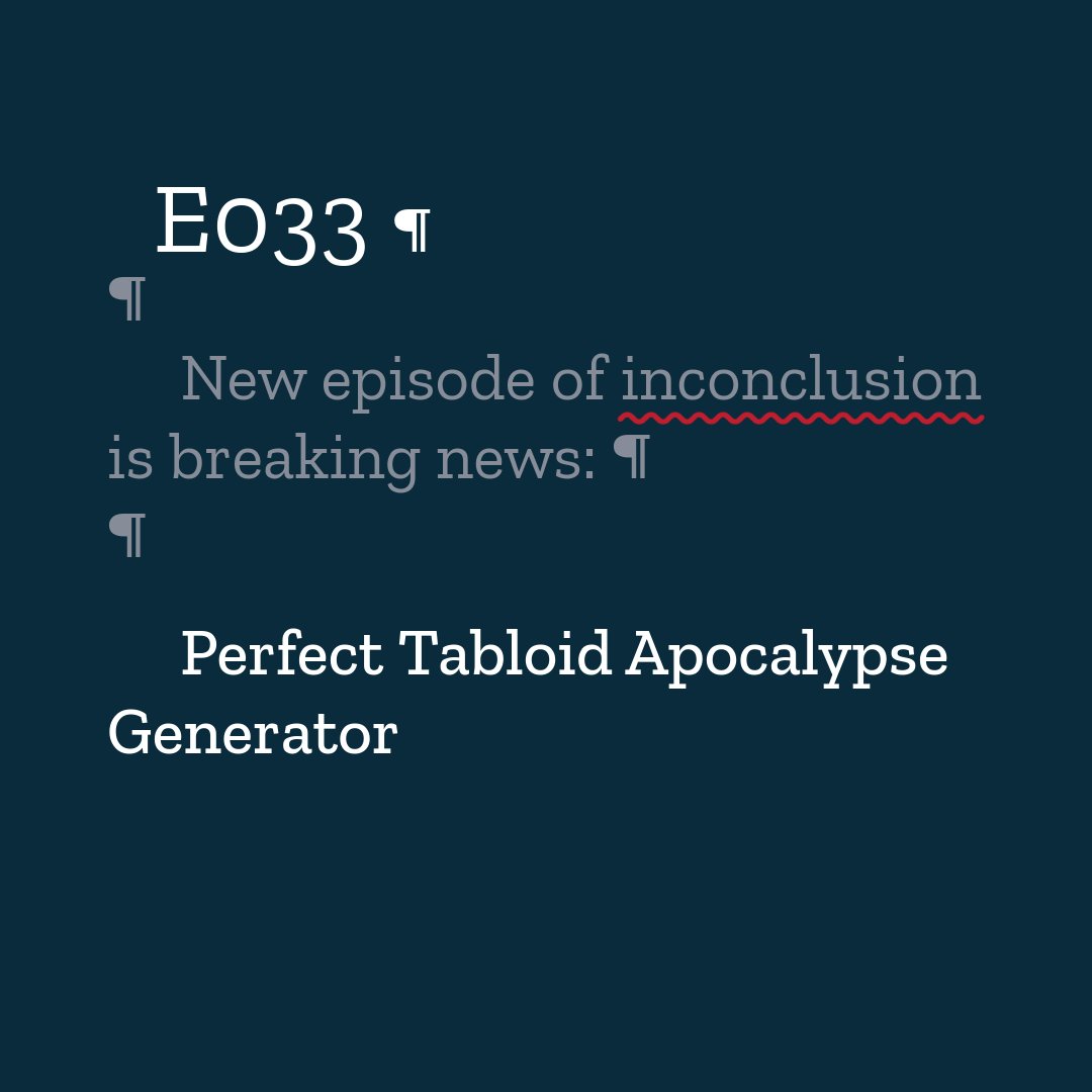 _inconclusion_'s tweet photo. Try not to panic but the last episode of Inconclusion is just released.

#inconclusion #solarflare #apocalypse #mercuryretrograde https://t.co/wNEhkflbc0