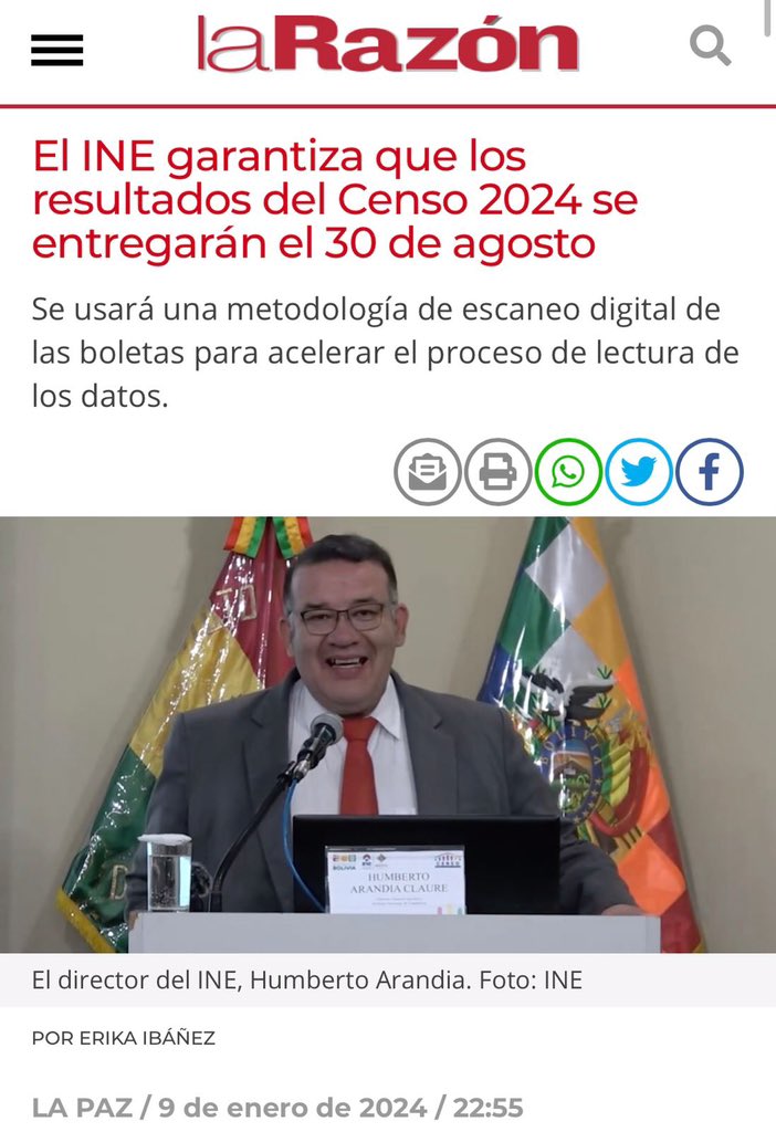 LauraRojasBO's tweet photo. La gestión del Instituto Nacional de Estadística  hasta el momento no nos garantiza nada, no tuvieron la capacidad de realizar el Censo en el año que correspondía y no brindan informes confiables de sus avances.  Haremos las gestiones para que den la cara a la población. https://t.co/qiQFXp7zZM