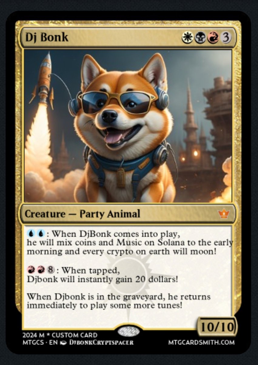 SpaceDjBonker's tweet photo. @notsofast @ThisIsNuse @solana

When $DjBonk comes into play,
he will mix on the #Solana
chain 2 the early morning &amp; every
crypto on earth will moon!

✨ Only 150k+ mcap
✨1st coinmixer on $Sol
✨ Max supply 1B
✨ @SolareumProject integr. coming

Let's get #Bonkers!

#BitcoinEFT https://t.co/1rU3rnwY6k