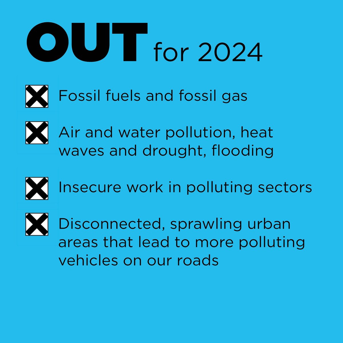 c40cities's tweet photo. 2024, we're ready for you. What's on your list of "ins" and "outs"? https://t.co/9ihDGM7Aos