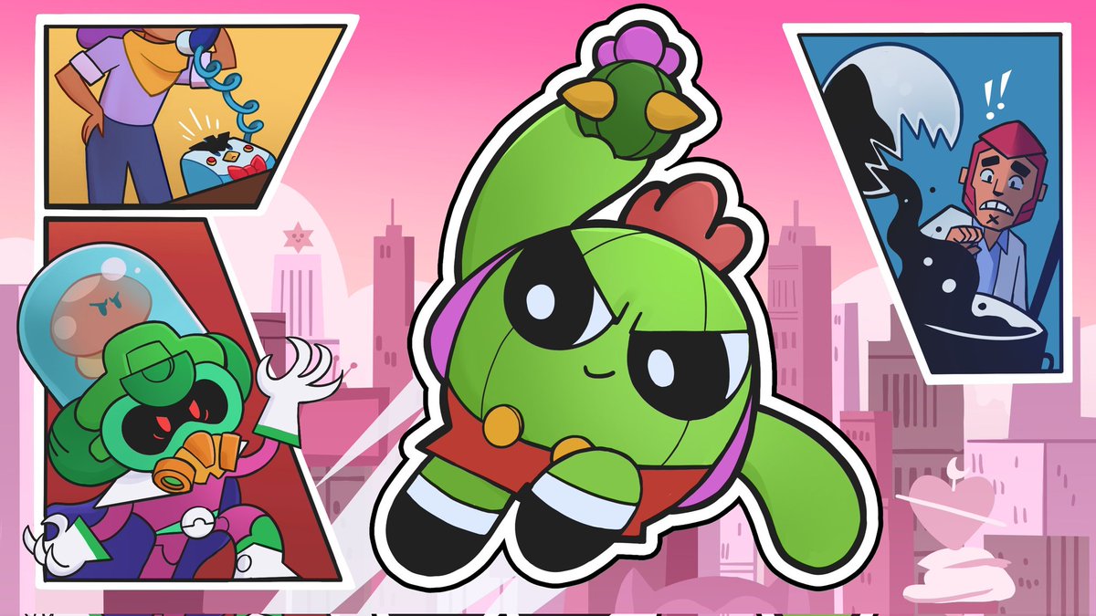 Brawl_Stars_LA's tweet photo. 💙 Sugar, Spike e tudo mais fofo
  🩷 Estes foram os ingredientes escolhidos
  💚 Para criar o pequeno cacto perfeito!

  🌵 Toon Spike finalmente chegou!  🌵 https://t.co/eCepmQ2Vkc