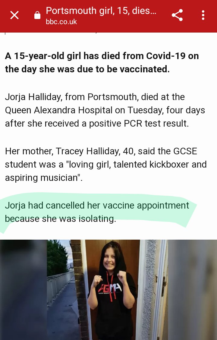 jneill's tweet photo. @KateauNeufDPap Compelling, Kate ⁉️
15 year old Jorja Halliday died of Covid, not from a vaccination. She was never vaccinated.
#ProvenOtherwise https://t.co/ilxF8Hwn4M