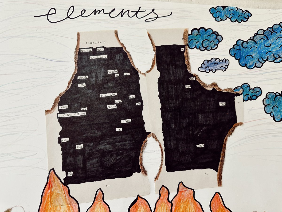 CapusonJustine's tweet photo. Blackout Poetry to wrap up an awesome semester with my sophomores! (Their work was so stellar that it required real estate in the B hallway 🥹) @MilfordHsEagles https://t.co/iMqnhYwTBy