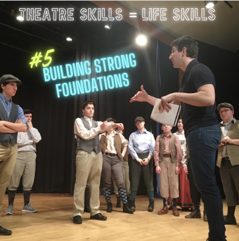 January’s “Theatre Skills = Life Skills” ✨ Building Strong Foundations: student actors surround themselves with mentors who guide them through many skills and disciplines ✨ @CharihoRegional @DanaThomasHall @Chariho_Pride