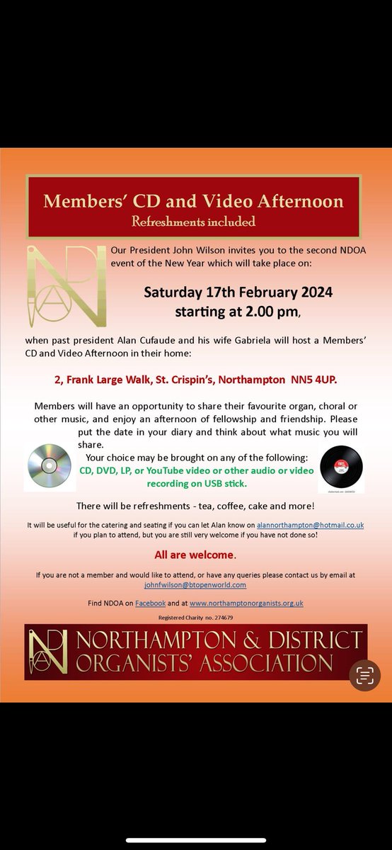 Northampton & District Organists (@ndoaorganists) on Twitter photo 