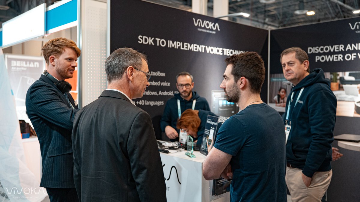 #CES2024, we're on fire for the last day! 🔥 Showcasing the future of #VoiceControl #tech and loving every minute! Big thanks to all who've visited us so far 💜 - your insights and feedback inspire us! Check out these 📸 for a sneak peek of the action. Exciting updates to come!