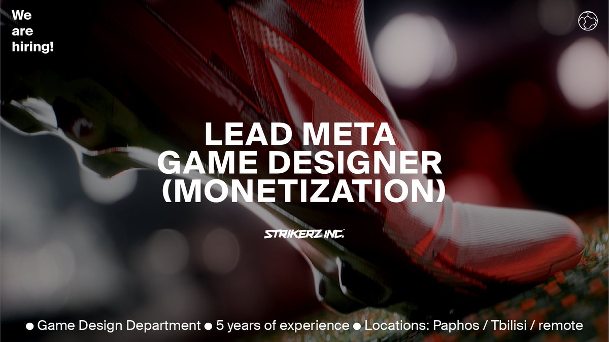 We are currently in search of an accomplished Lead Meta Game Designer to enhance our team 🎮 If you have a passion for sculpting immersive gaming experiences and implementing effective strategies, we encourage you to reach out to us ⬇️ strikerz.inc/lead-meta-game…