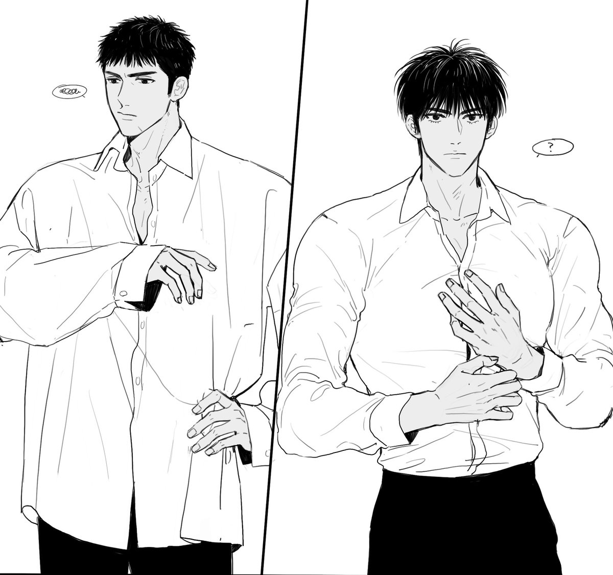 옛날옛적에 무이님이 주신 리퀘였던것…🫠 셔츠 바뀐 탱댐인데 정댐 : 살이 또 빠졌나 / 서탱 : 요새 좀 쪘나 이러고 1초 생각하다 바로 옷 바뀐거 알것 같아요ㅋㅋㅋ