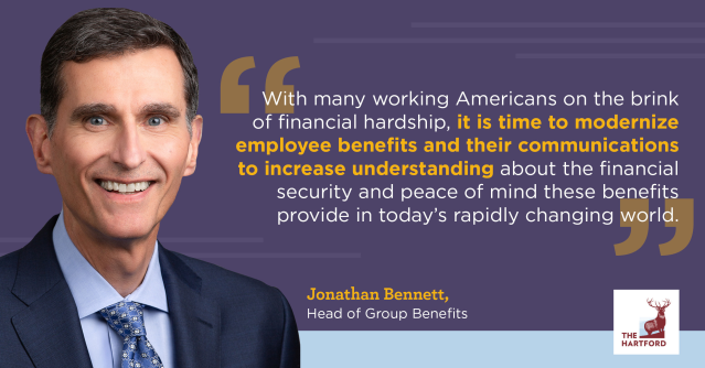 kurchekar's tweet photo. In this HR Executive article, Head of Group Benefits Jonathan Bennett discusses how the prioritization of simplified benefits language can help create a safety net for U.S. workers and their families needing support.... #IWork4TheHartford https://t.co/mcYnzJJiPr https://t.co/ILU0txfusY