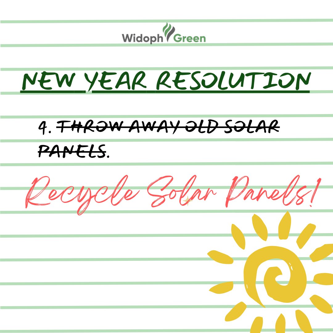 Let's kick off the new year with a sustainable resolution: no more throwing away old solar panels! It's time to recycle and pave the way for a greener future. ♻️☀️ #SustainableResolutions #RecycleSolar #australia #recycleaustralia #solarrecycleaustralia #solaraustralia