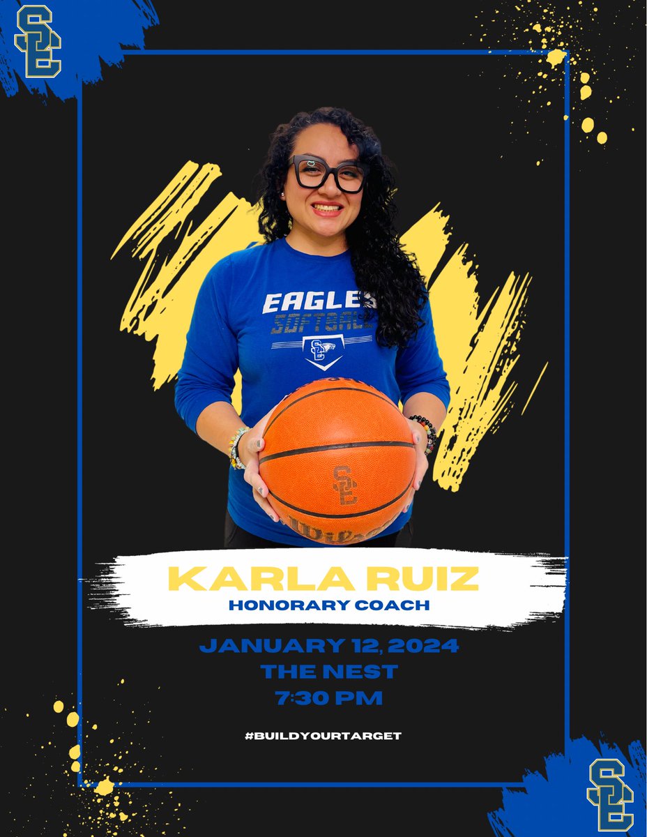San Elizario Hoops would like to introduce tonight’s Honorary Coach, Ms. Karla Ruiz! Thank you for all your hard work and dedication to our students! Go Eagles! <a href="/RuizK455/">Ms. Ruiz</a>  <a href="/Agon9494/">Coach Gonzalez</a> <a href="/MrsErikaMorales/">Erika Morales</a> <a href="/TroyEnriquezSE/">T. Enriquez SEHS</a> <a href="/Johnnytapia2005/">Johnny Tapia</a> <a href="/JeBarra22/">Jesus Barraza</a> <a href="/SanEliAthletics/">Cesar Morales</a> <a href="/SanElizarioISD/">San Elizario ISD</a>