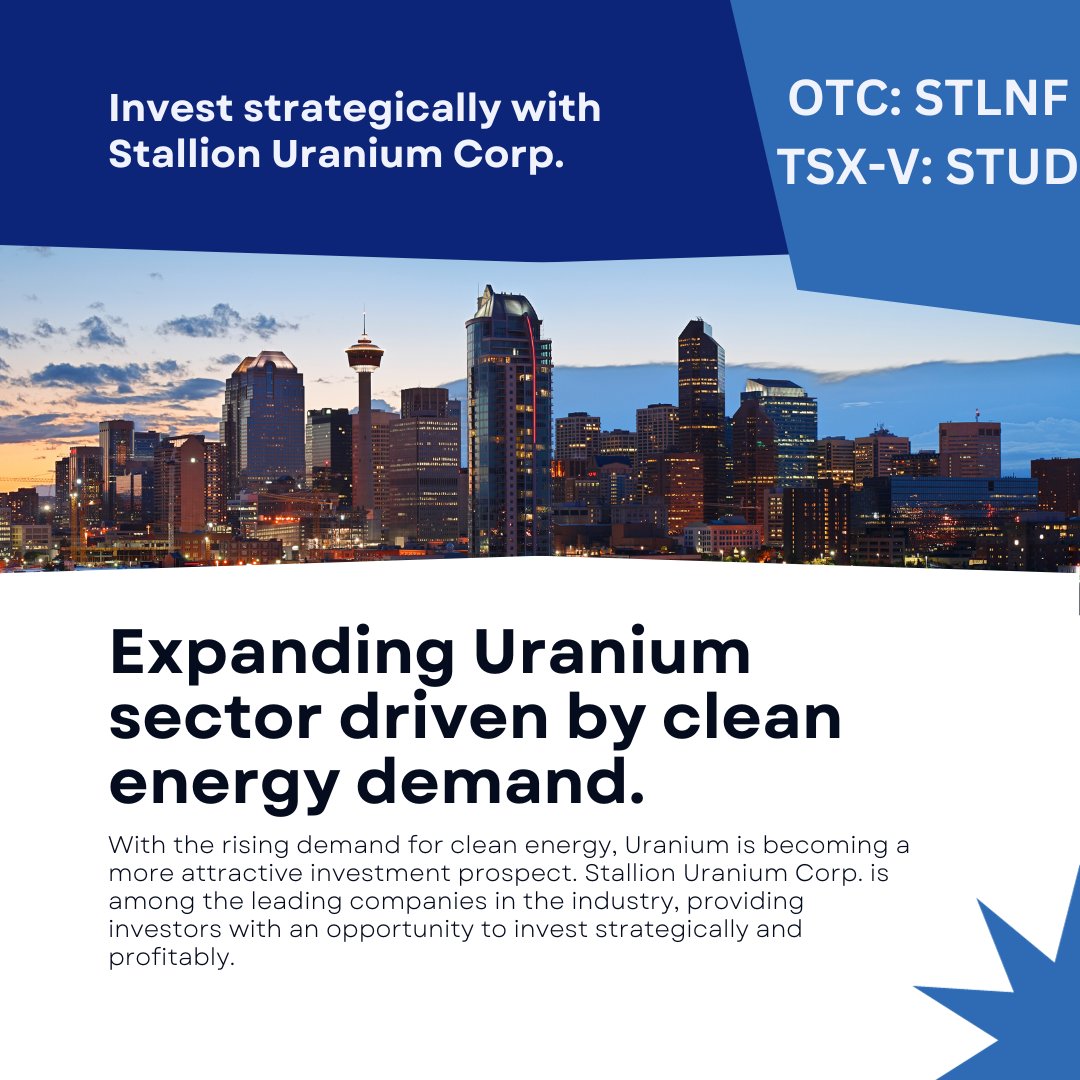 WallStreetPRs's tweet photo. #Uranium going parabolic! Junior Mining companies could greatly benefit from the growing demand. Read More: https://t.co/d7GXC1dDXL
$STUD $STLNF #Cleanenergy #Finance #Invest #Stockmarket #Nuclear https://t.co/cn81YtKsxO