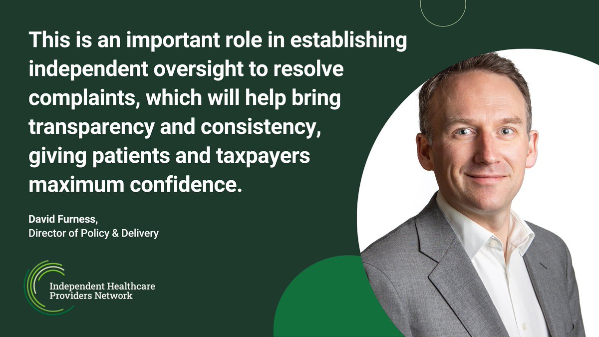 IndHealthPN's tweet photo. We're pleased that @Taylorandrew456 has been appointed to chair the Independent Patient Choice and Procurement Panel. 

It'll be good for providers and NHS commissioners, introducing robust governance and a framework for handling disputes.

https://t.co/mnF8d1JErb https://t.co/YIbaTElIzW