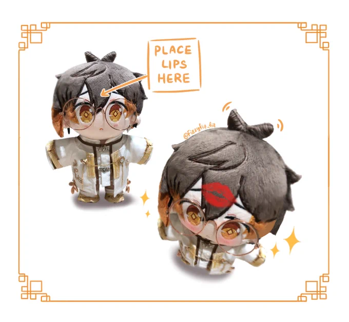 Give him lots of kisses  It makes the baby happy    #GenshinImpact #Zhongli #plushie