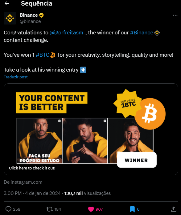 igorfreitasm_'s tweet photo. Anúncio oficial! BRASIL! @binance @BinanceBrasil 🏆🇧🇷 https://t.co/0C8KGQ8GmR
