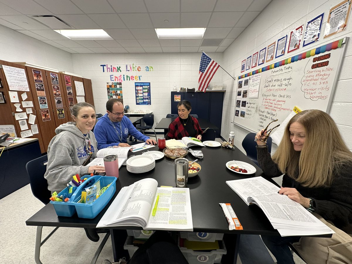 Always great conversation with our Cognitive Engagement book club! 🧠 🌟 #chargingahead <a href="/mrsgoldsmith39/">MrsGoldsmith</a>