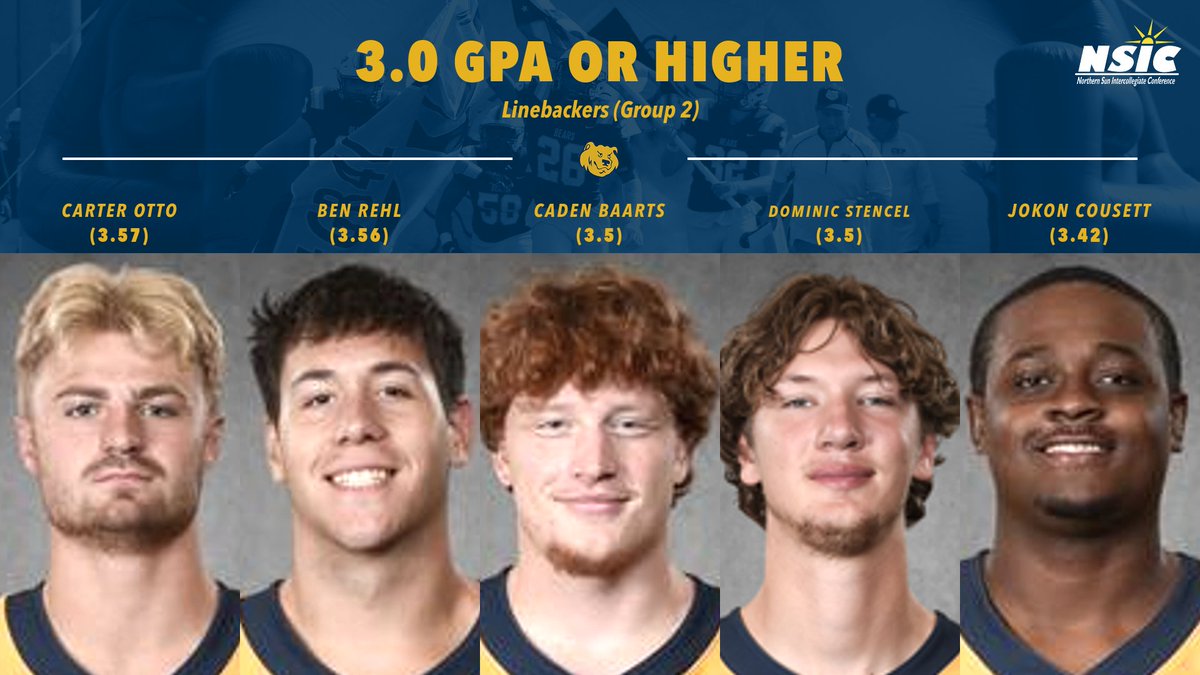 Our linebacking crew has also put 10 people to reach a 3.0 or better!