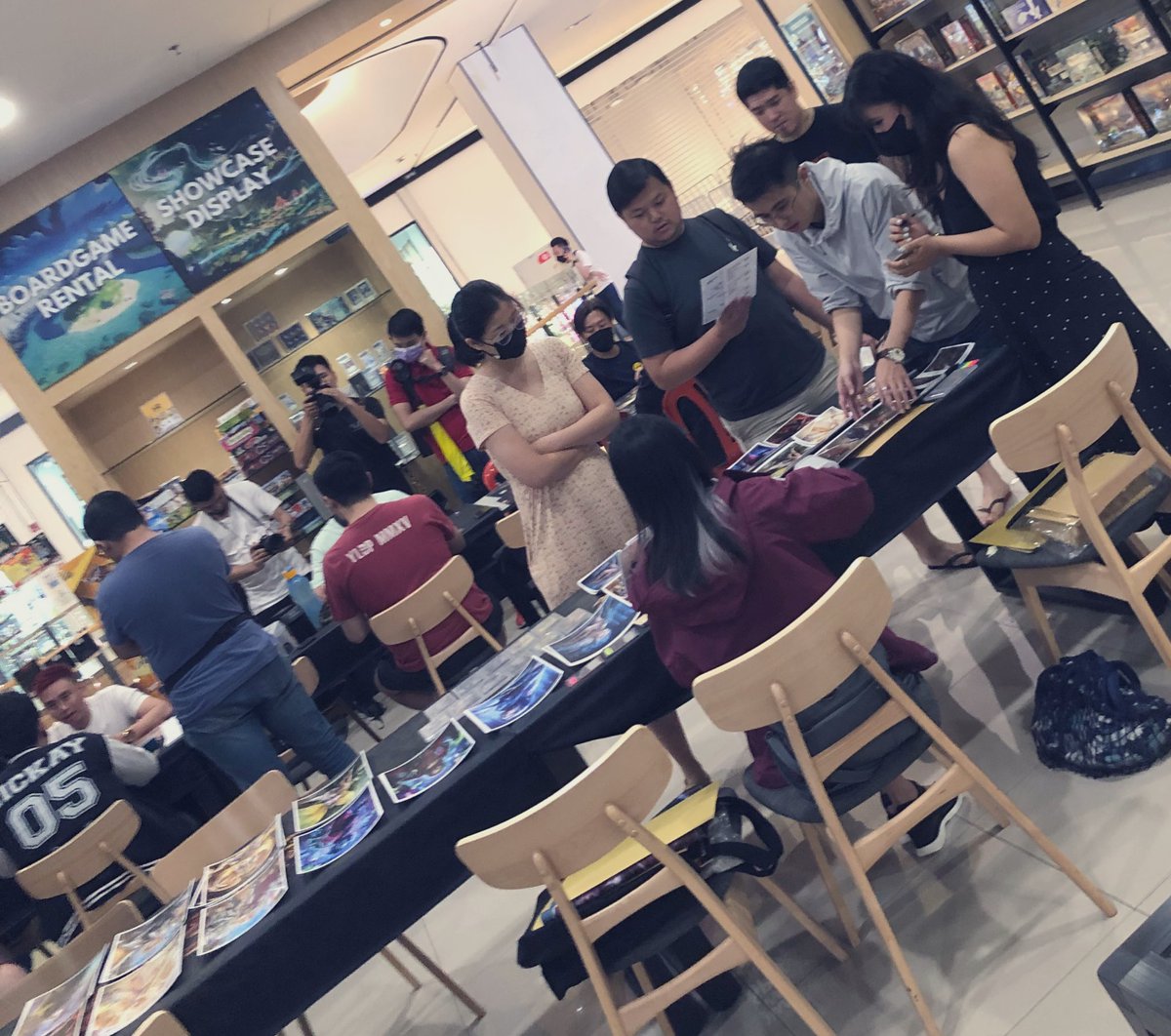 pointipohmali's tweet photo. The immensely talented @soyameii graced my LGS @InvictusForgeMY in conjunction with the #FABTCG #SEAThrone event!Got my RF cards signed and had an amazing time chillin’ with the community.Was a greasy fanboi admiring the great art prints & APs on display. Stoked! #InvictusForge https://t.co/8CXJDaJlRe