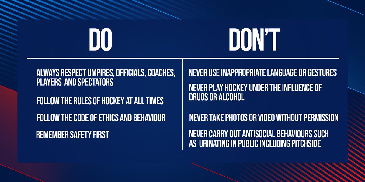 To help keep hockey the best sport around, please stick to below ⬇️