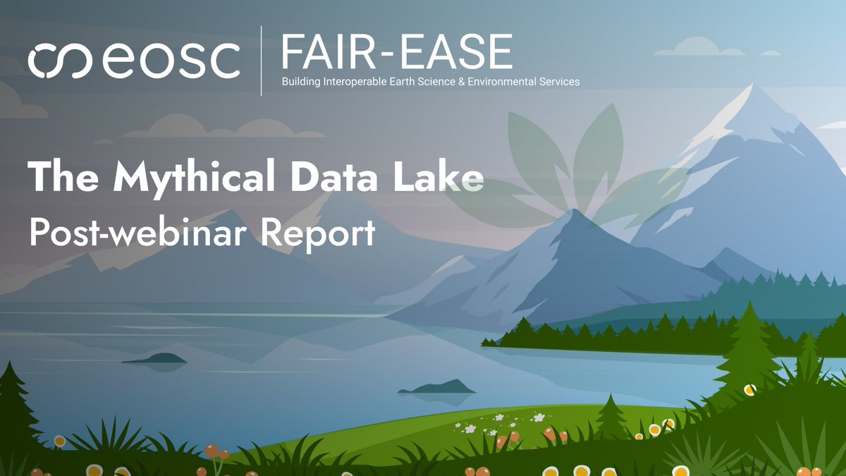 🌊 'The 'mythical' adjective fits with the discovered mismatch in expectations... on what this solution should and could do inside FAIR-EASE.' Dive into the complexities of the #DataLake concept in our latest FAIR-EASE webinar. 
Discover more here👉 tinyurl.com/5ctwna68